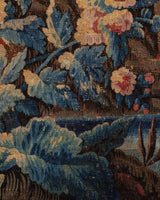 Continental Verdure Tapestry w/ Castle Scene, Europe, 17th Century - Lone Fox