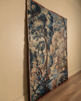 Continental Verdure Tapestry w/ Castle Scene, Europe, 17th Century - Lone Fox