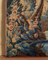 Continental Verdure Tapestry w/ Castle Scene, Europe, 17th Century - Lone Fox