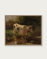 "Cow beside a Ditch” Art Print - Lone Fox