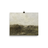 "Cows Grazing" Art Print - Lone Fox