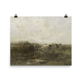 "Cows Grazing" Art Print - Lone Fox