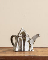 Cubist Studio Pottery Art Teapot, Signed, 1984 - Lone Fox