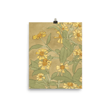"Daisies with Orange Center and Yellow Petals" Art Print - Lone Fox