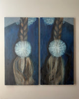"Dandelions" Diptych Oil Painting, 2026 - Lone Fox