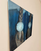 "Dandelions" Diptych Oil Painting, 2026 - Lone Fox