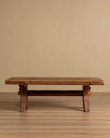 De Puydt Brutalist Oak Coffee Table, Belgium, 1970s - Lone Fox