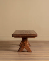 De Puydt Brutalist Oak Coffee Table, Belgium, 1970s - Lone Fox