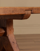 De Puydt Brutalist Oak Coffee Table, Belgium, 1970s - Lone Fox