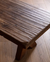 De Puydt Brutalist Oak Coffee Table, Belgium, 1970s - Lone Fox