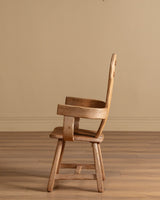De Puydt Brutalist Oak Dining Chairs, Belgium, 1970s (Set of 6) - Lone Fox