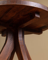 De Puydt Brutalist Oak Dining Table, Belgium, 1970s - Lone Fox