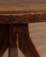 De Puydt Brutalist Oak Dining Table, Belgium, 1970s - Lone Fox
