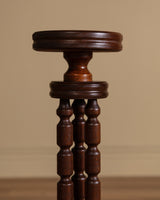 Dutch Art Deco Turned Oak Pedestal Plant Stand, Netherlands, 1930s - Lone Fox