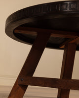 Dutch Brutalist Copper & Oak Coffee Table, Netherlands, 1970s - Lone Fox