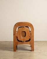 Dutch Brutalist Oak & Leather Lounge Chair, 1970's - Lone Fox