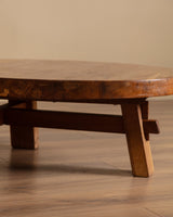 Dutch Brutalist Oak Mortise & Tenon Coffee Table, Netherlands, 1970s - Lone Fox