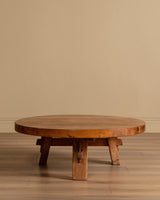 Dutch Brutalist Oak Mortise & Tenon Coffee Table, Netherlands, 1970s - Lone Fox