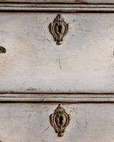 Dutch Kettle Base Painted Commode w/ Brass Fittings, Early 19th Century - Lone Fox
