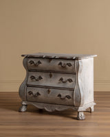 Dutch Kettle Base Painted Commode w/ Brass Fittings, Early 19th Century - Lone Fox