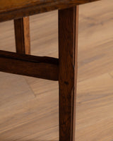 Dutch Oak Cross Base Accent Table, 1950's - Lone Fox