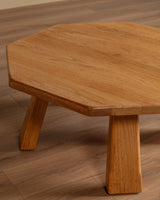 Dutch Oak Octagonal Coffee Table, 1970's - Lone Fox