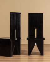 Ebonized Oak Lounge Set Manner of Pieter De Bruyne, Belgium, 20th Century - Lone Fox