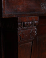 Empire Style Carved Mahogany & Marble Counter / Island, France, 1900's - Lone Fox