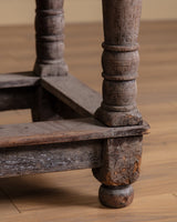 European Baroque Table w/ Single Drawer and Box Stretcher, 18th Century - Lone Fox