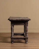 European Baroque Table w/ Single Drawer and Box Stretcher, 18th Century - Lone Fox