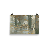 "Flock of Sheep on a Rainy Day" Art Print - Lone Fox