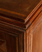 French Carved Diamond Oak Cabinet Manner of Charles Dudouyt, 1940s - Lone Fox