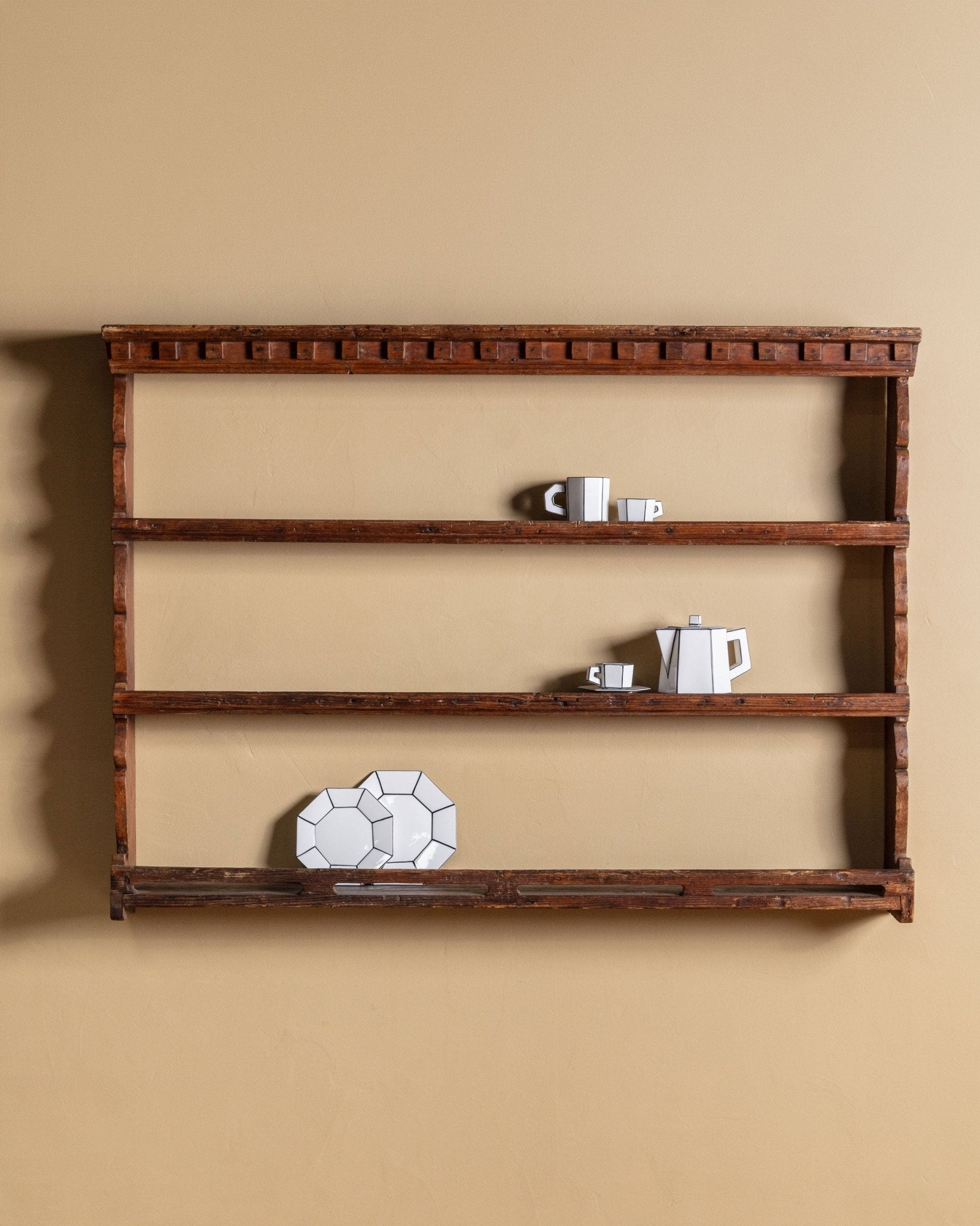 French Country Wooden Plate Rack, France, 19th Century – Lone Fox