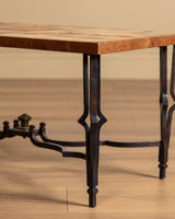 French Iron & Tile Coffee Table, Manner of Roger Capron, 1960's - Lone Fox