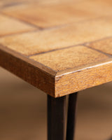 French Iron & Tile Coffee Table, Manner of Roger Capron, 1960's - Lone Fox