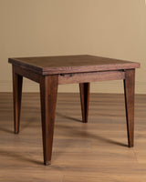 French Oak Tapered Leg Dining Table w/ Leaves, 1950's - Lone Fox