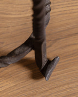 French Oak & Twisted Iron Stool, 1950s (4 available) - Lone Fox