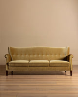 Fritz Hansen Style Ochre Mohair Sofa, Denmark, 1960's - Lone Fox