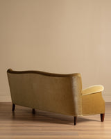 Fritz Hansen Style Ochre Mohair Sofa, Denmark, 1960's - Lone Fox