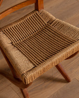 Guglielmo Pecorini Walnut and Rope Side Chair, Italy, 1935 - Lone Fox