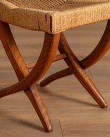 Guglielmo Pecorini Walnut and Rope Side Chair, Italy, 1935 - Lone Fox