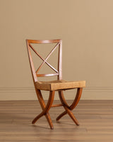 Guglielmo Pecorini Walnut and Rope Side Chair, Italy, 1935 - Lone Fox