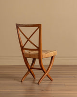 Guglielmo Pecorini Walnut and Rope Side Chair, Italy, 1935 - Lone Fox