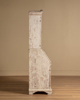 Gustavian Washed Pine Fall Front Secretary, Sweden, Dated 1842 - Lone Fox