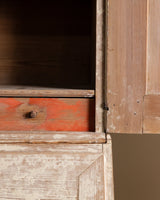 Gustavian Washed Pine Fall Front Secretary, Sweden, Dated 1842 - Lone Fox