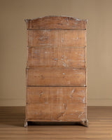 Gustavian Washed Pine Fall Front Secretary, Sweden, Dated 1842 - Lone Fox