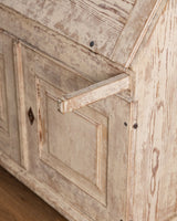 Gustavian Washed Pine Fall Front Secretary, Sweden, Dated 1842 - Lone Fox