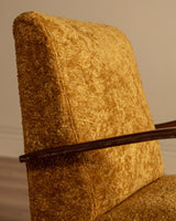 Halabala Bentwood Lounge Chair in Marigold Shearling, 1940's (2 Available) - Lone Fox