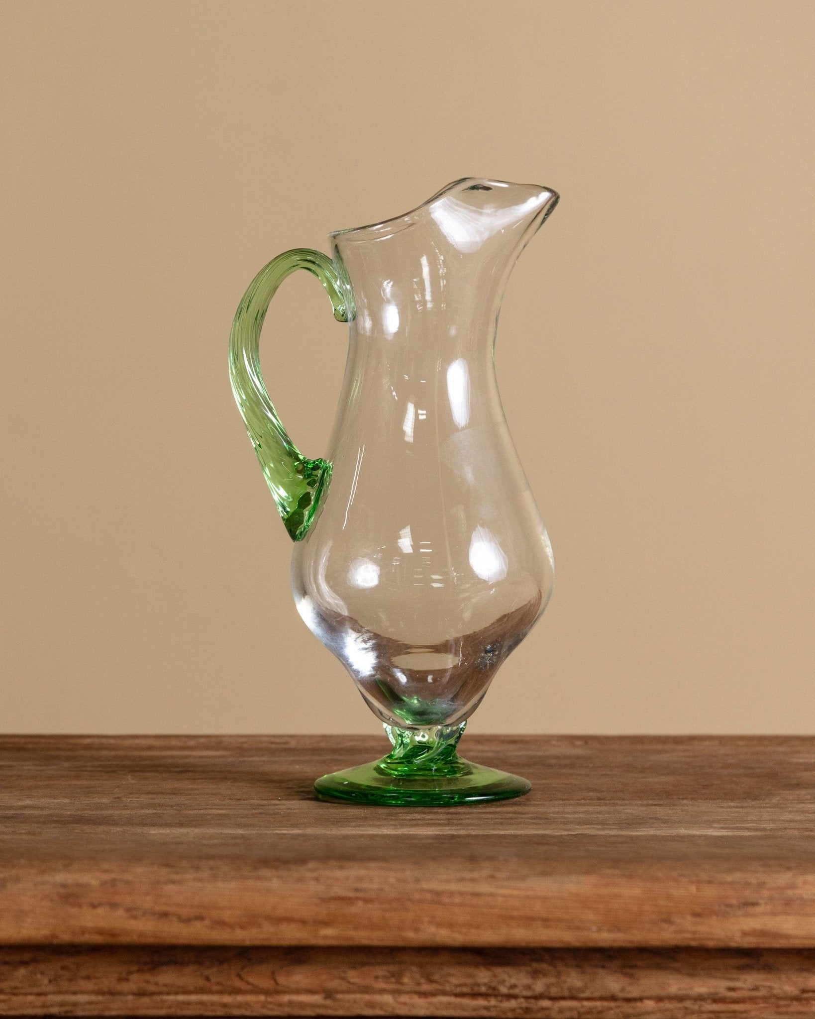Hand Blown Green Glass Pitcher, Mexico, 1960's – Lone Fox