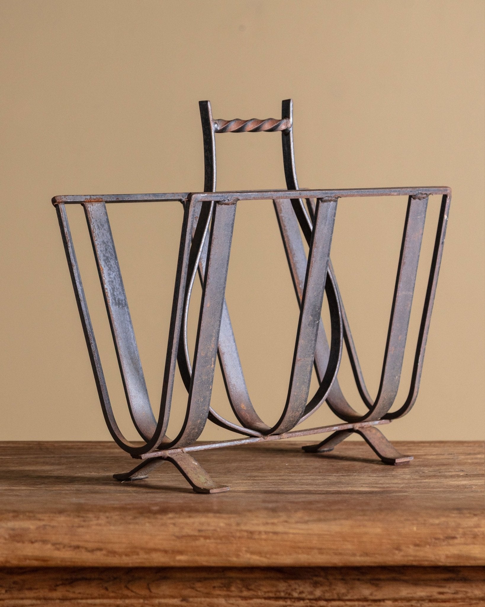 Hand-Forged Iron Magazine Rack, Netherlands, 1950s – Lone Fox